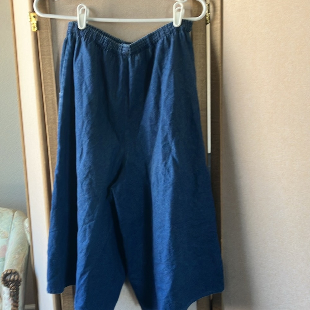 FINAL MARKDOWN Casual Blue denim Wide-Leg culottes 10 - Picture 6 of 8